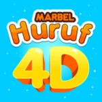 marbel huruf 4d android application logo